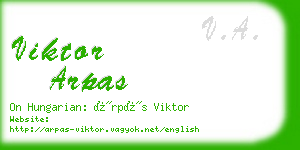 viktor arpas business card